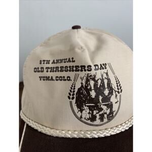 8th Annual Old Threshers Day Trucker Hat Cap Adjustable Tan Sports Colorado